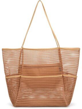 Women's khaki Waterproof Pool Bag for Travel Family Pool Beach Vacation Tote Bag